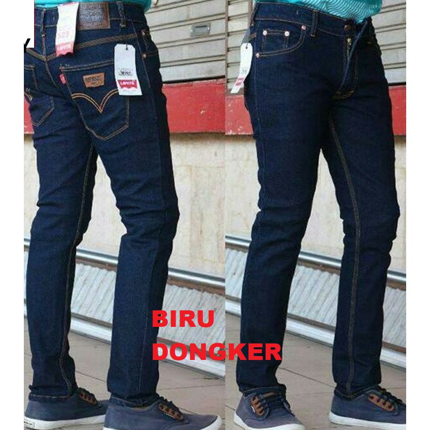 celana jeans panjang skinny semi slimfit fifteen pria murah dan grosir