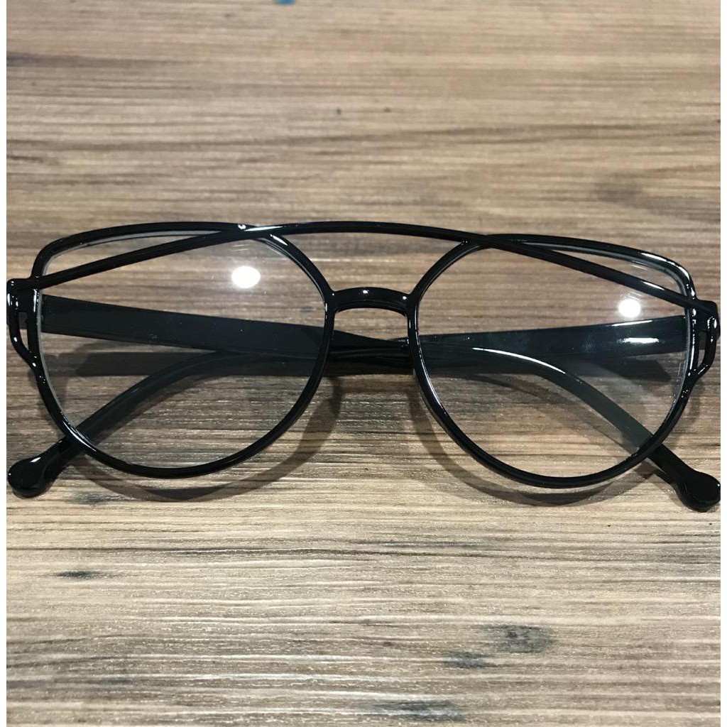 KINGS - F367 Kaca Mata / Kacamata Fashion Wanita / Eyeglasses / Aksesoris Wanita / Sunglasses-F367 Putih Transpara