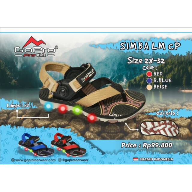  Sandal  Lampu Anak  Balita GoPro  Simba LM CP Shopee Indonesia