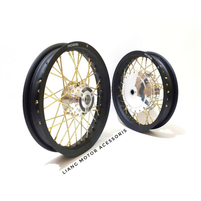 Sepaket Velg Ring 14 Tapak Lebar Tromol Set Jari2 - Beat Vario Scoopy Spacy Mio Soul Fino Nouvo M3