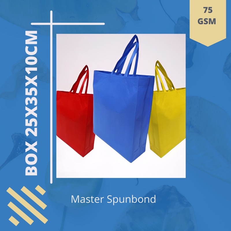 

(COD) GOODIE BAG BOX 25x35x10 / Tas spunbond / Tas Souvenir