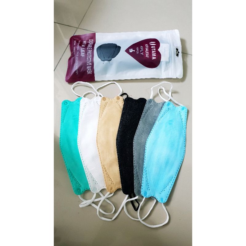 Masker UTAMA KF94 model korea 4ply isi 10pcs ziplock packing