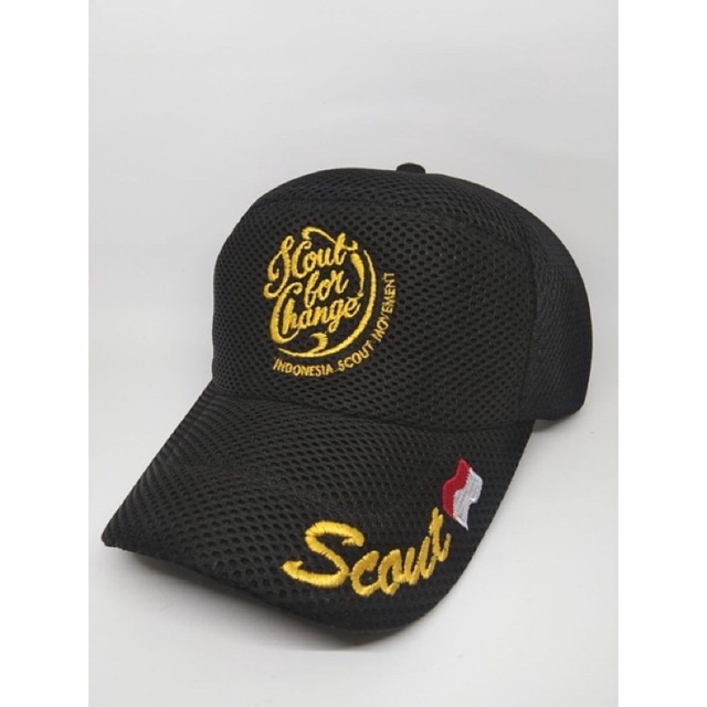 TOPI SCOUT PRAMUKA JARING DOBELMESH PREMIUM
