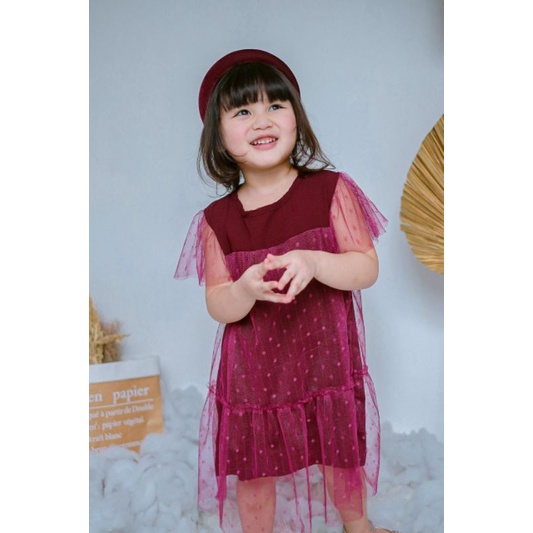 DRESS QUEEN DRESS ANAK PESTA DRESS TUTU ANAK SMILEE 1-5 TAHUN