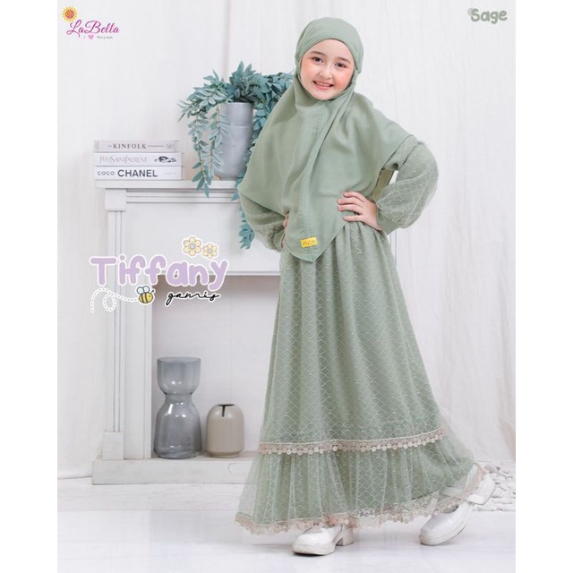 Labella Gamis Tutu Anak Tiffany Sage Green Hijau (Part 2) Size 6 8