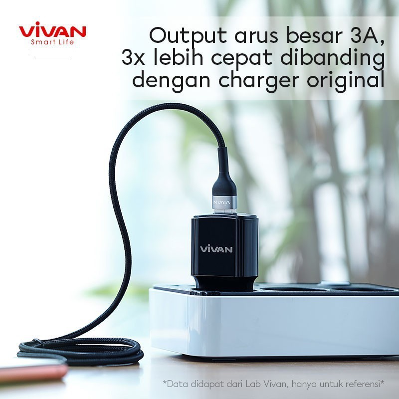 Kepala Charger Fast Charging Vivan Power Oval 3.0 II 18W Batok Charger Quick Charge 1 USB - Garansi Resmi 1 Tahun