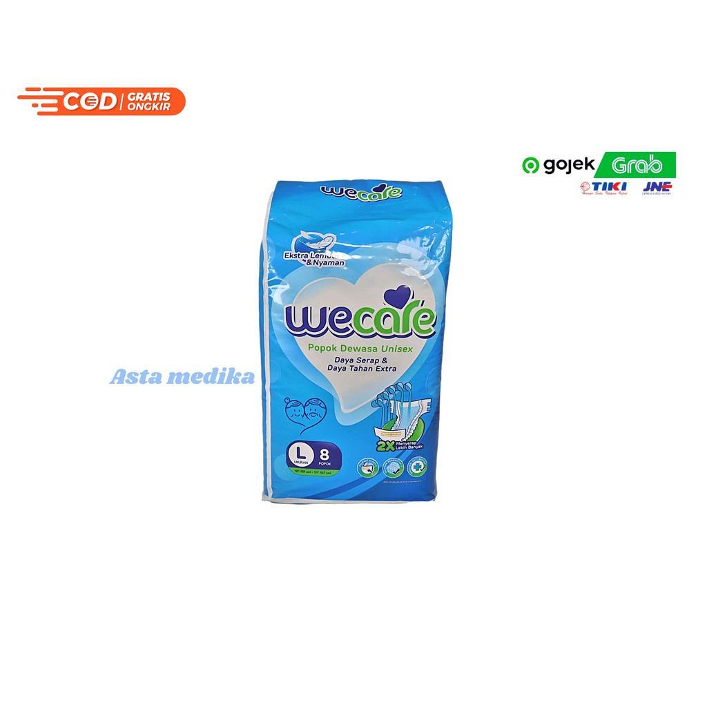 Popok Dewasa Wecare M10  L8  XL8 Unisex WeCare Adult Diapers We Care Popok Perekat Dewasa Wecare