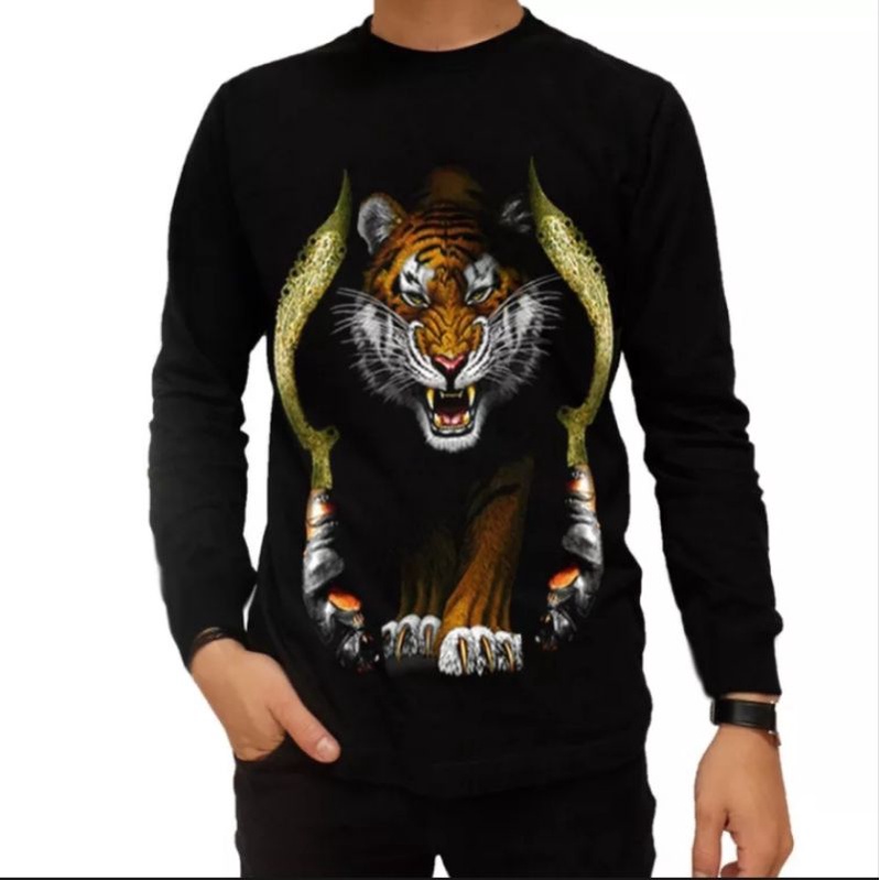 Kaos Pria Lengan Panjang Macan Kujang