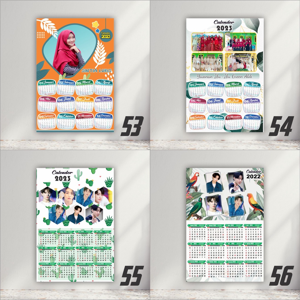 KALENDER 2023 CUSTOM FOTO,TANPA PO BISA COD/BAYAR DITEMPAT