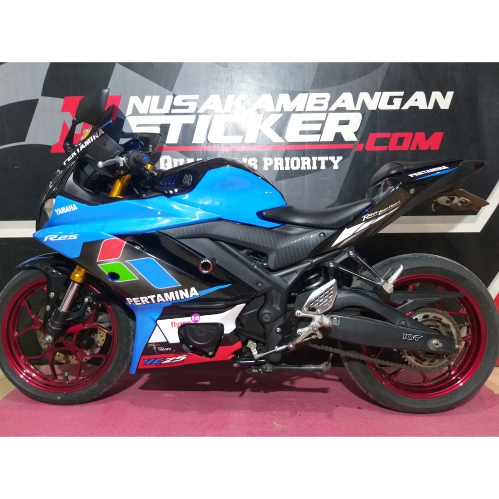 Stiker R25 PERTAMINA BIRU