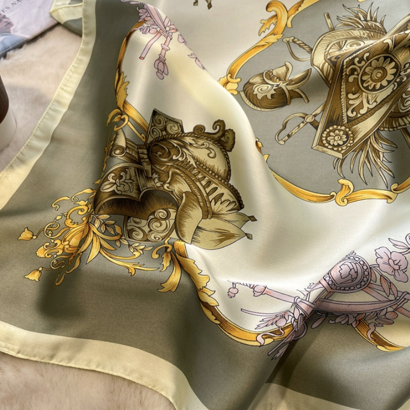 &quot;Donita&quot; 70x70 cm scarf, Motif Victorian Scarf Leher, Scarf Tas, Bahan High Grade Silk Immitation