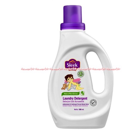 Sleek Baby 500ml Laundry Detergent Deterjen Sleeks Laundri Detergen Yang Aman Buat Baju Bayi Anak Kemasan Botol Sleekbaby