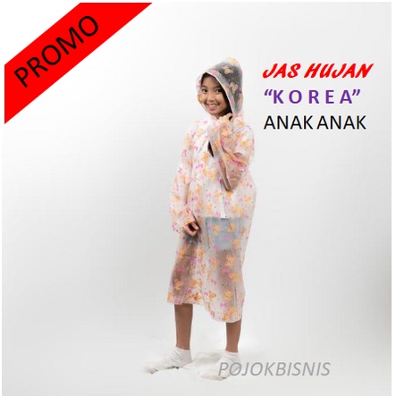 JAS HUJAN ANAK KOREA / JAS HUJAN TERUSAN ANAK MOTIF