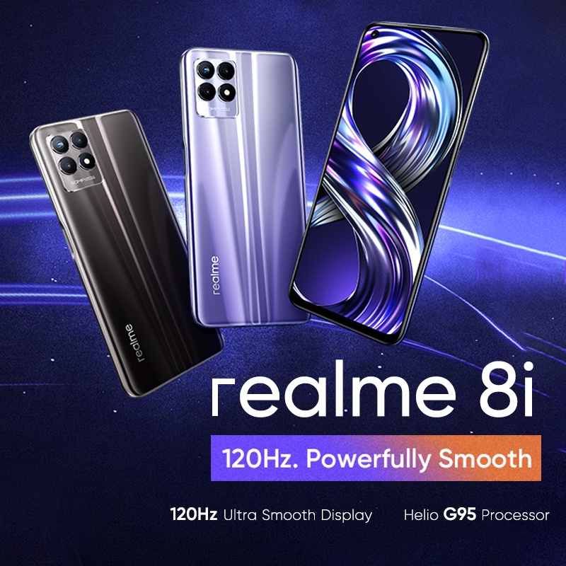 REALME 8i 4/64GB 6/128GB NEW GARANSI RESMI REALME SERVICE INDONESIA COD-5