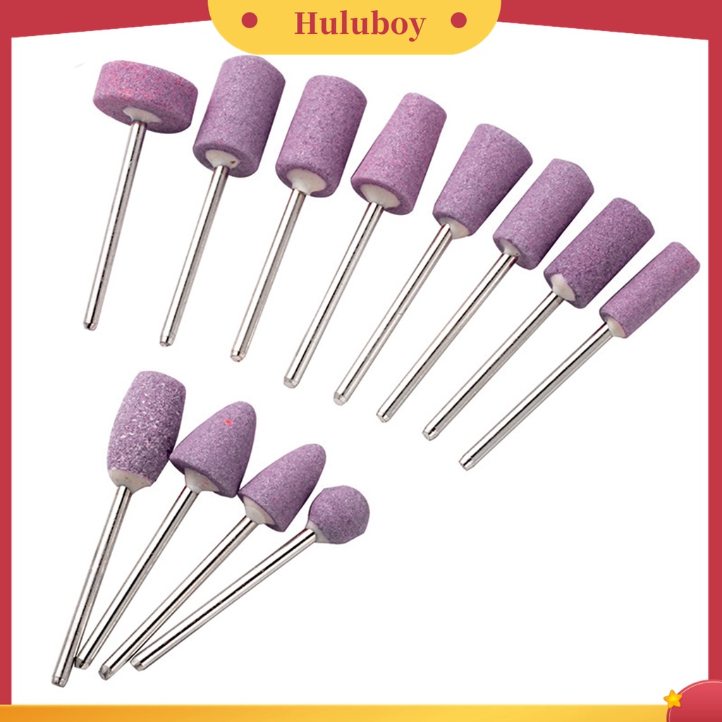 Huluboy Huluboy♡ 12pcs / Set Mata Bor Pengikir Kuku Untuk Manicure / Pedicure