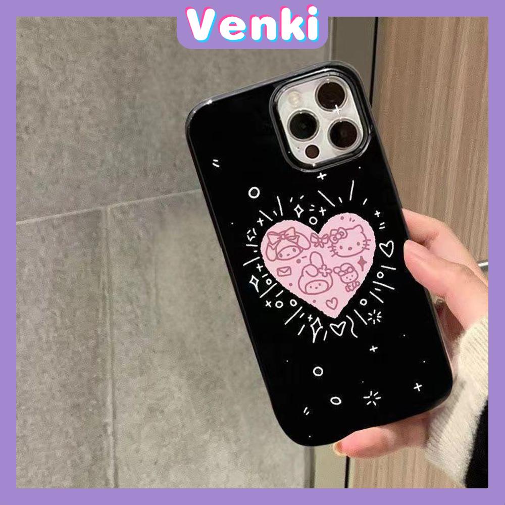 iPhone Case Silicone Soft Case Black Candy Case Big Hole Camera Protection Shockproof Pink Heart Cartoon Cute Style For iPhone 13 Pro Max iPhone 12 Pro Max iPhone 11 iPhone 7  Plus