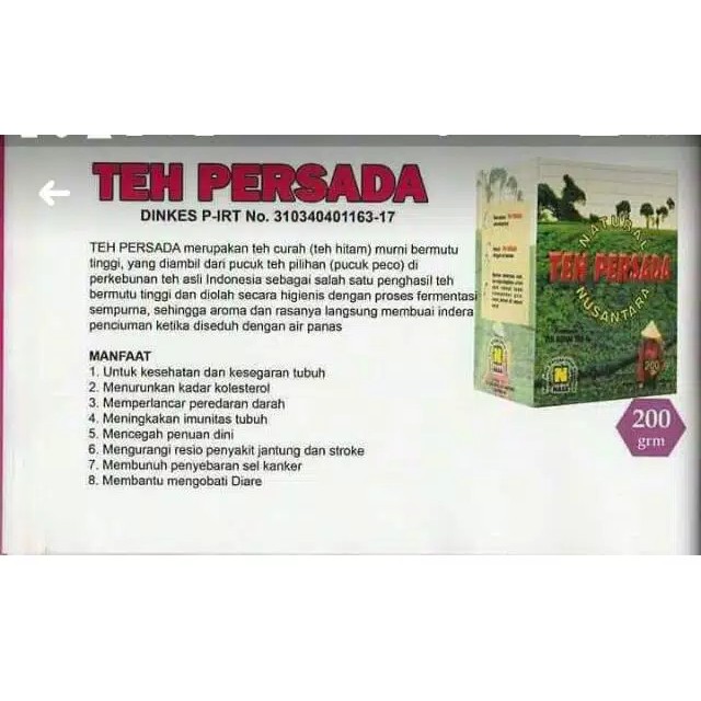 

Natural Teh Persada Original Asli PT. Natural Nusantara (NASA) -Teh Hitam Terbaik