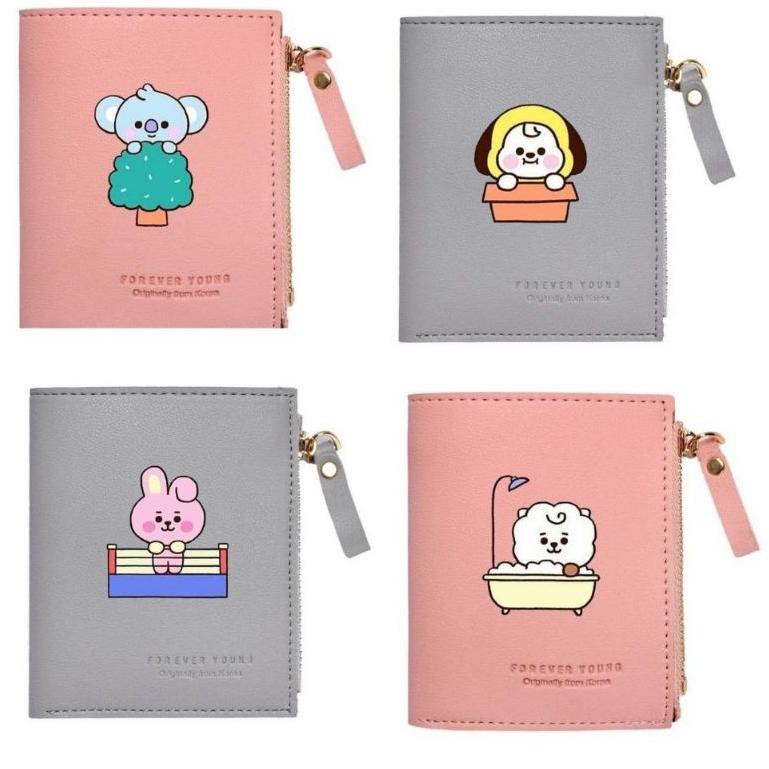 {GRH.24Jl21м}  Dompet Pendek Wanita BTS BT21 Premium / Domoet Mini BTS / Dompet Pendek Lucu / Domoet