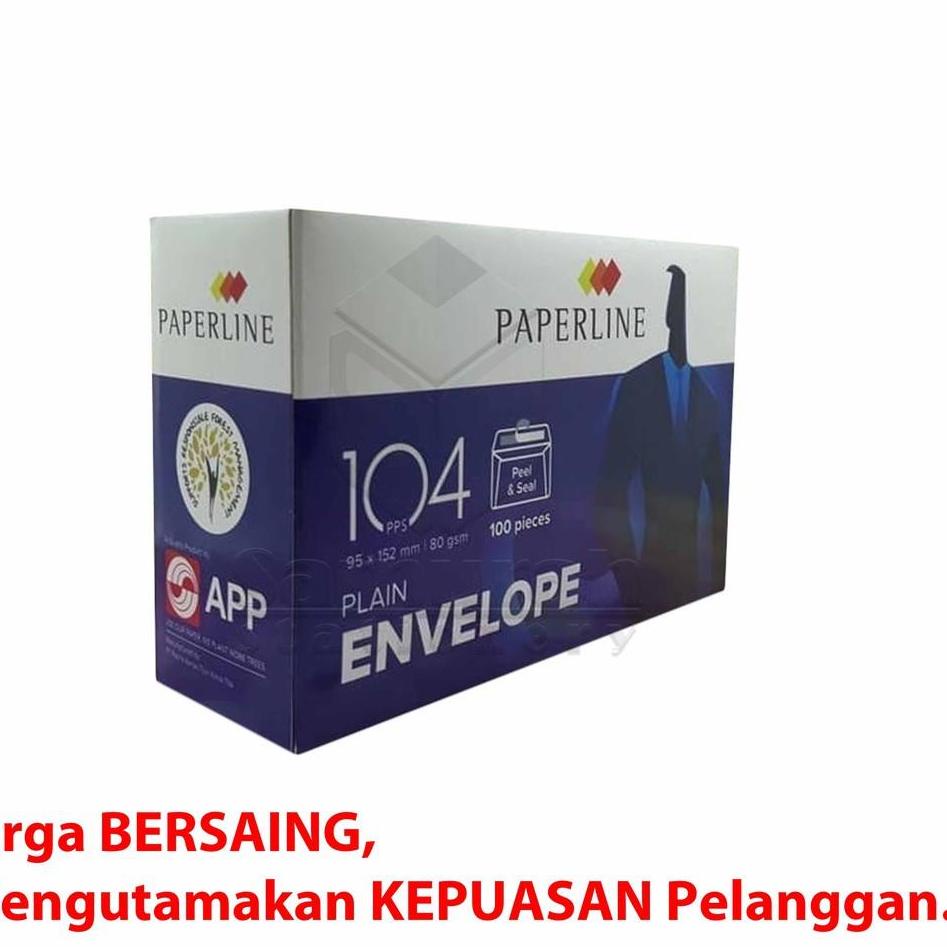 

Ready 7JZGF Amplop Kertas Putih Polos Paperline 104 pps isi 100 ( 95 x 152 mm ) isi 100 80 Gsm Kecil