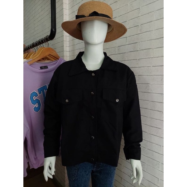 JAKET WANITA - EMILY JACKET - ATASAN WANITA - JAKET CANVAS - PAKAIAN TERMURAH - KOREAN STYLE