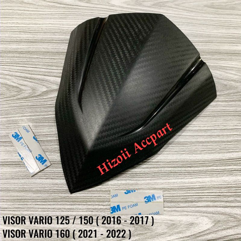 visor Vario 160 CBS (2021-2022) visor Vario 125-150 LED (2016-2017)carbon/karbon hitam doff+double t