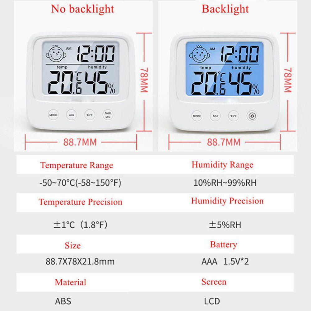 Solighter Pengukur Suhu Kelembaban Digital Indoor Weather Station Termometer Kamar Bayi