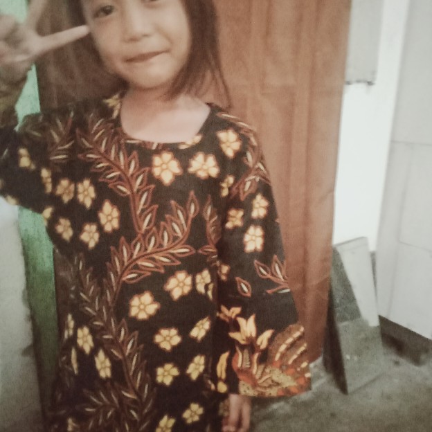 Batik Couple Keluarga Sania Ruffle Ori Ndoro Jowi Dnt Motif Manuk Kuning