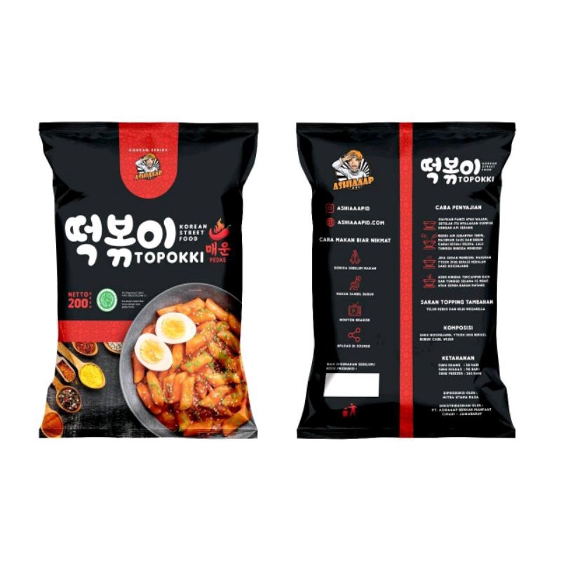

ashiaaap korean seriess tapokki 200 gr pedas