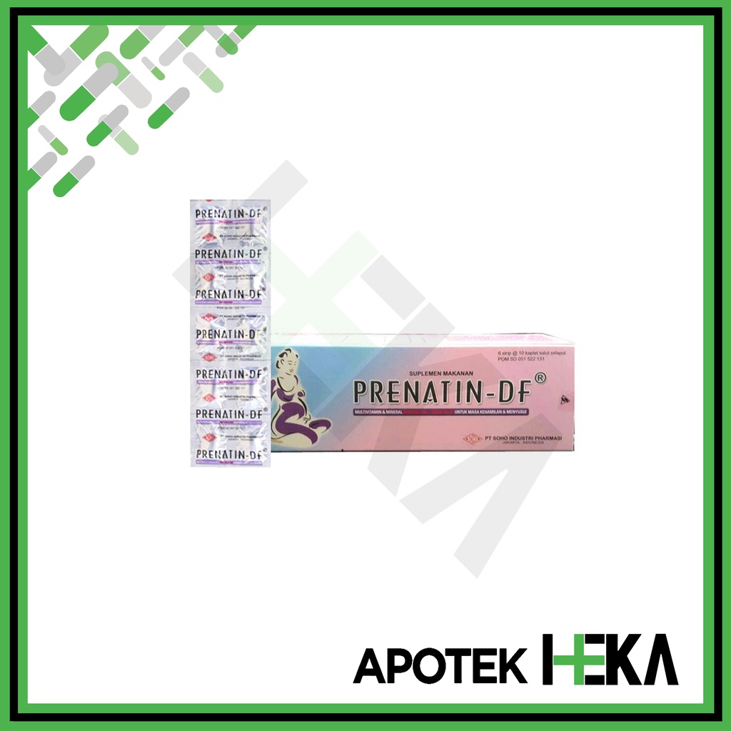 Prenatin DF Kaplet Box isi 6x10 Tablet - Multivitamin Kehamilan (SEMARANG)