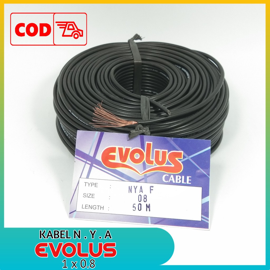 EVOLUS Kabel NYAF 1 x 0.8 - 50 Meter