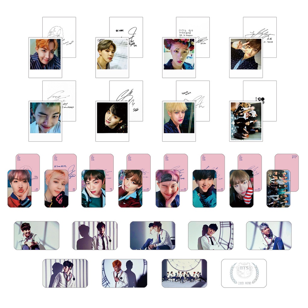 8pcs Kartu Pos Lomo Foto BTS WINGS YOU NEVER WALK ALONE SKOOL LUV AFFAIR SUGA JiMin V RM Jin Jhope