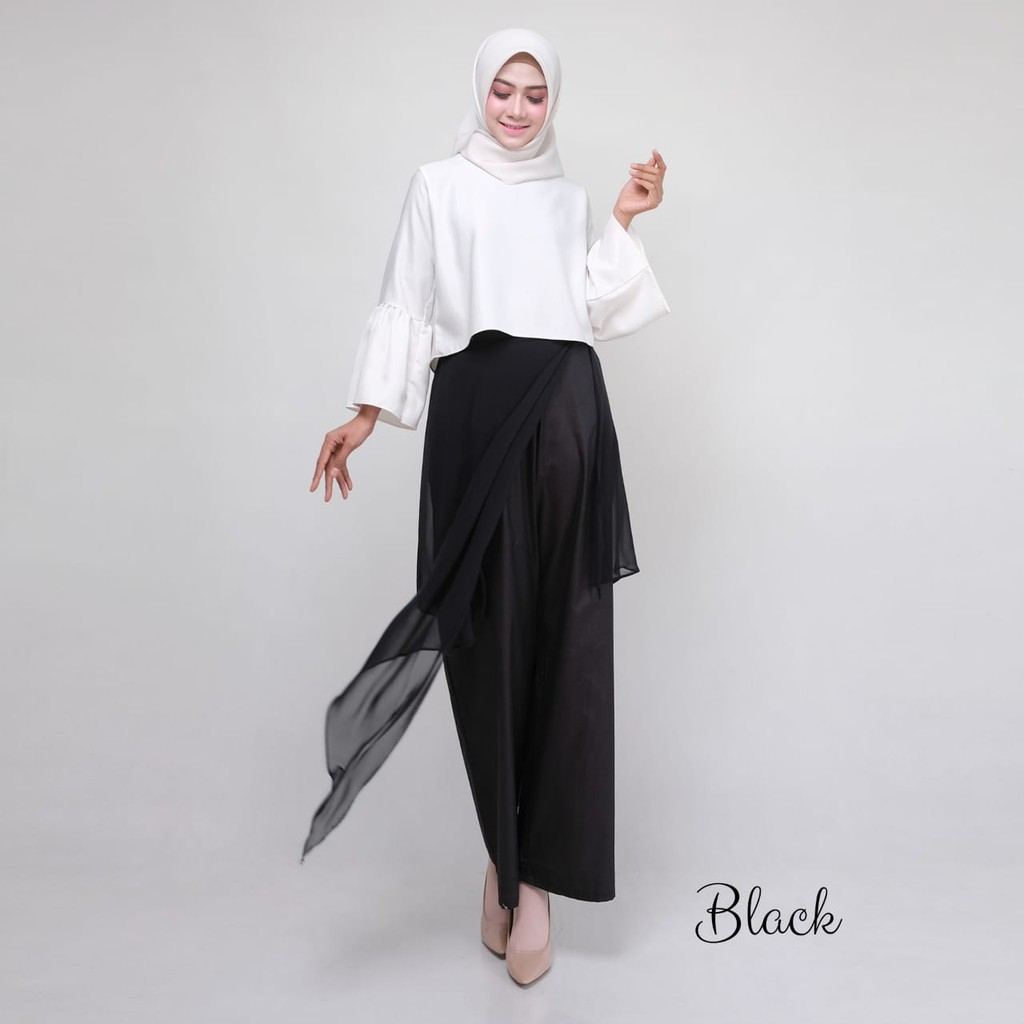 HOPYLOVY - Celana Panjang Wanita Model 2 Layer Moon