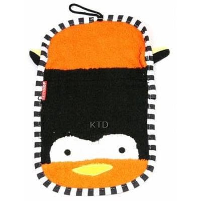 Skip Hop Zoo Mitt Penguin Soft Cotton / Kain Gosok Badan Anak Lembut