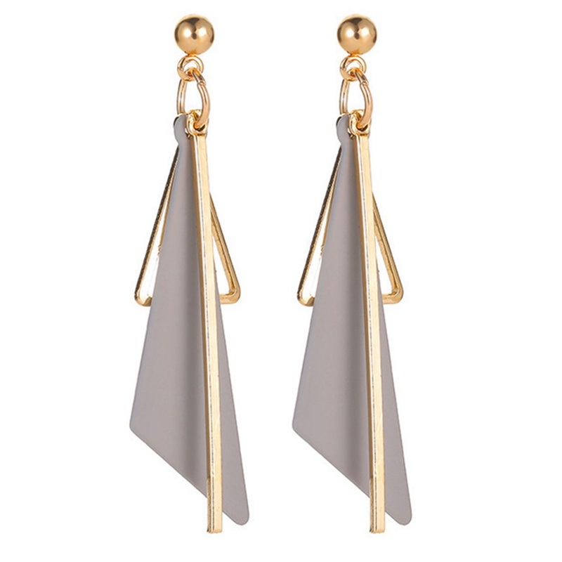 Unique Earrings Geometric Tassel Triangle Drop Earrings For Women Earing Jewelry Wild Earings Korean Earrings