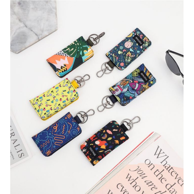 Dompet STNK E-TOLL SIM Mobil Motor Gantungan Kunci Motif Premium Footage GK-02 Motif
