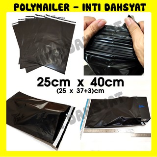 POLYMAILER HITAM  25x40 Kantong Plastik  Amplop Kemasan 