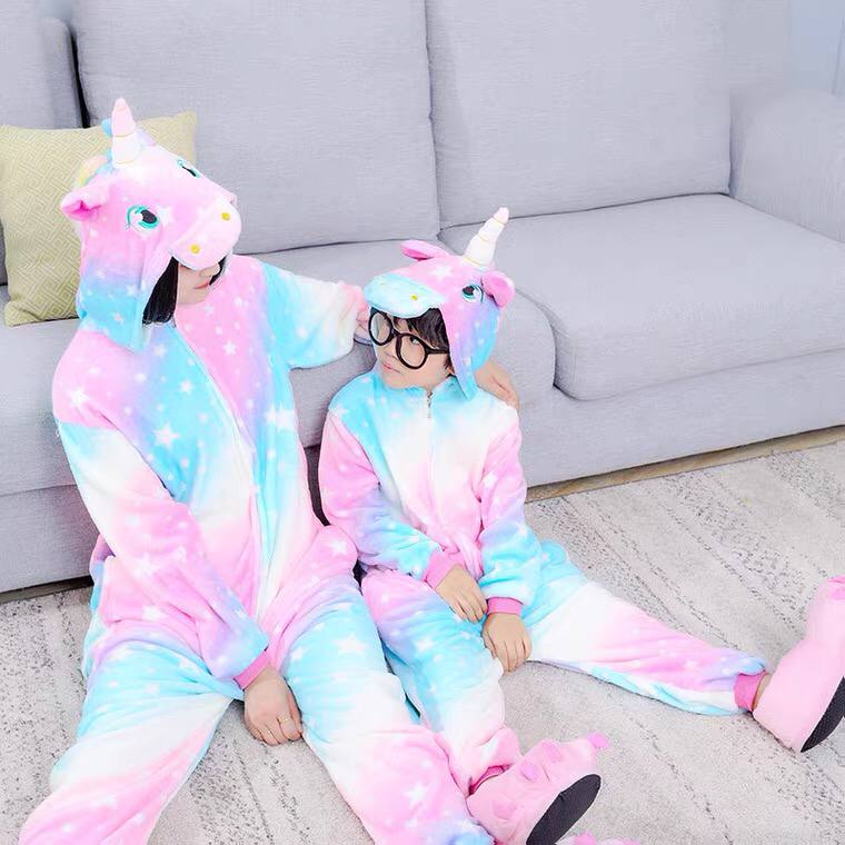 KOSTUM ONESIE BAJU UNICORN COSMIC KUDA PONY PIYAMA IMPOR