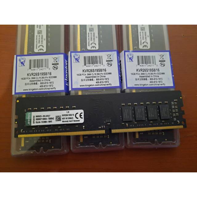 Memory Ram Longdim Ddr4 16Gb Kingston Pc 2666