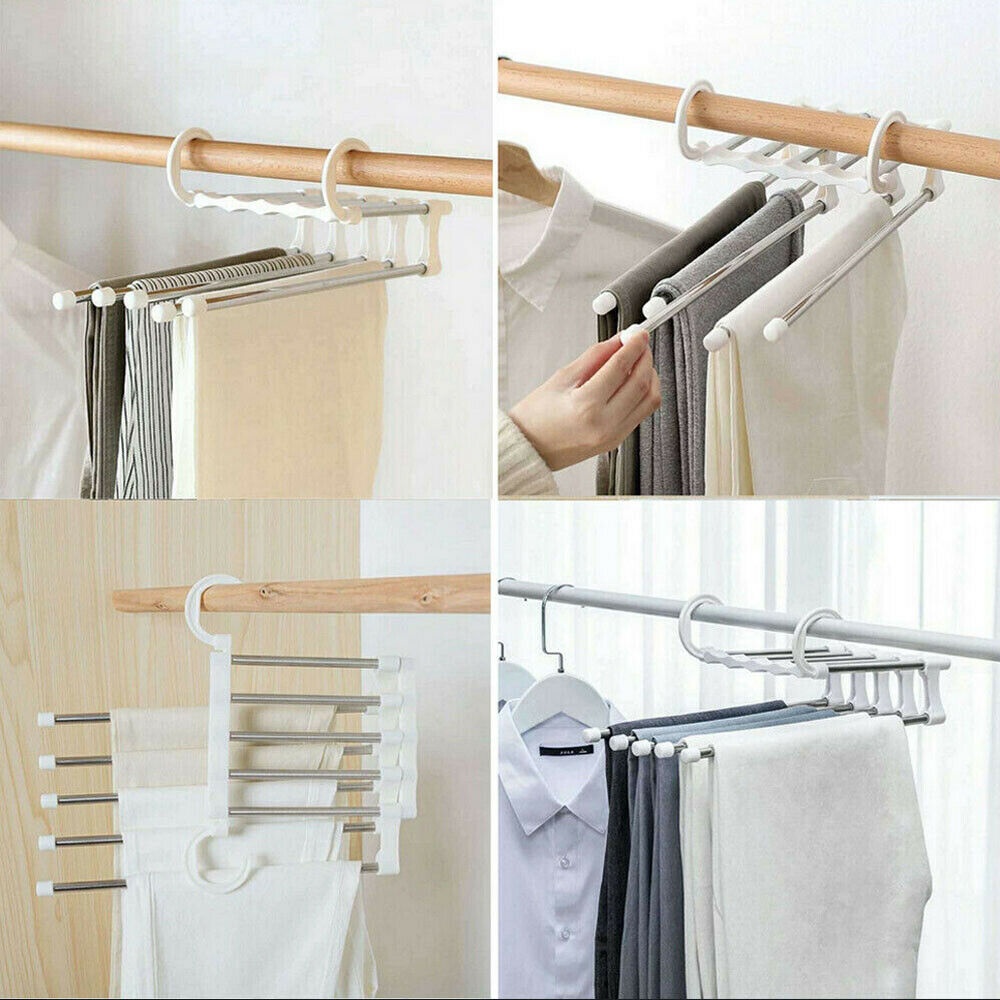 Castok Gantungan Baju Besi Kamar Lipat 5in1 Stainless Magic Hanger Gantungan Handuk Hanger Hijab Jilbab Susun Hanger Kapstok Tempat Gantungan Kerudung Kastok Baju Jilbab