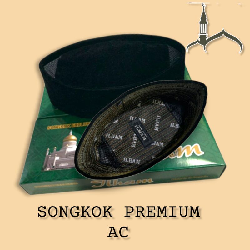peci hitam polos AC / songkok hitam polos grosir