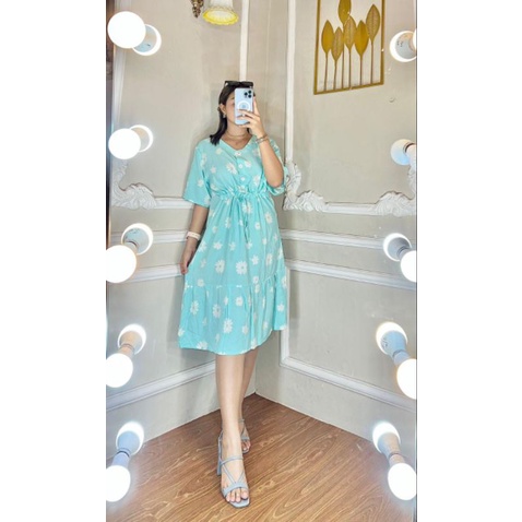 DASTER SERUT DASTER REMPEL DASTER BUSUI KANCING DEPAN TERBARU TERLARIS WARNA SOFT-Melati toska