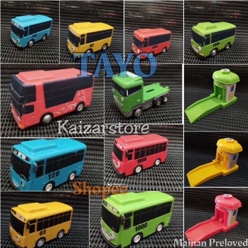 Mainan Mobil Bis TAYO the little bus Hadiah Chaki Kids Meal Mcd Iconix Gani Lani Cito Rogi Garasi pr