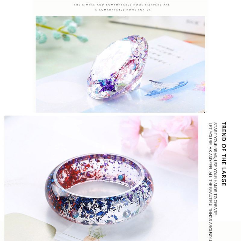 Glitter 12 Colors Gold Silver Foil Decorative Paper Resin Mold Fillings Shiny Sequins Filling Materials Resin Jewelry Making