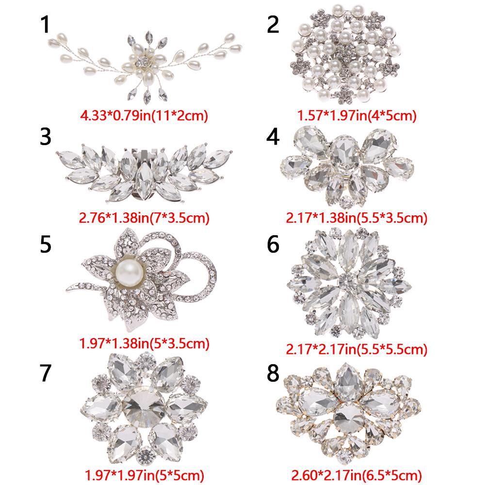 1Pc Women Shoe Clip Wedding Shoes High Heel Buckle Shiny Rhinestone Bride Decoration