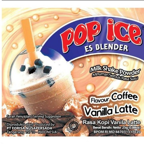 

Pop Ice Blender Vanilla Latte 25 Gr 1 Renceng