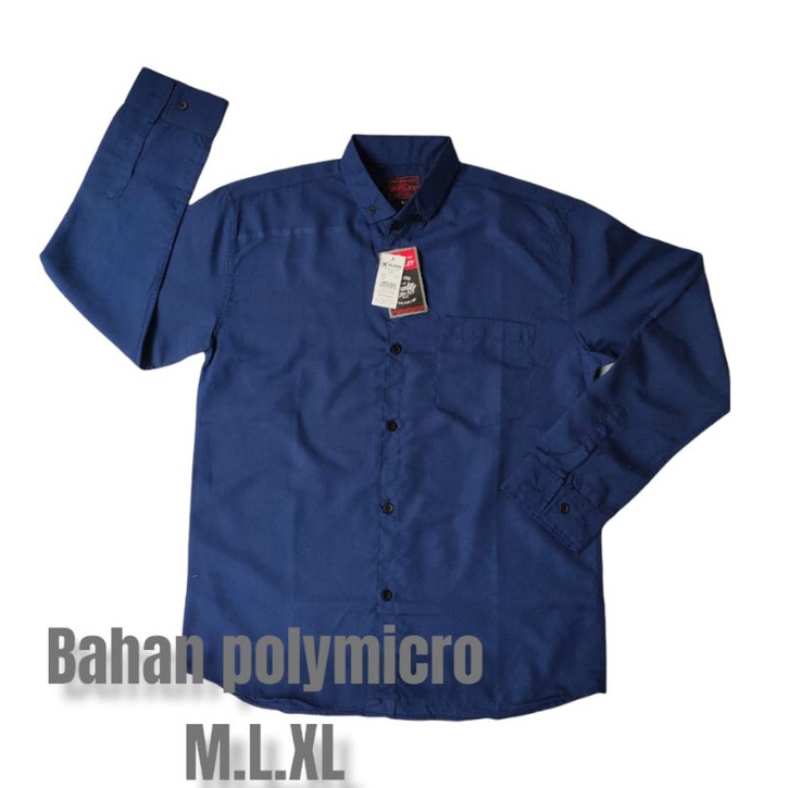 KEMEJA KANTOR NEVY POLOS LENGAN PANJANG DAN PENDEK