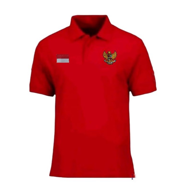 KAOS POLO SHIRT GARUDA/MERAH PUTIH