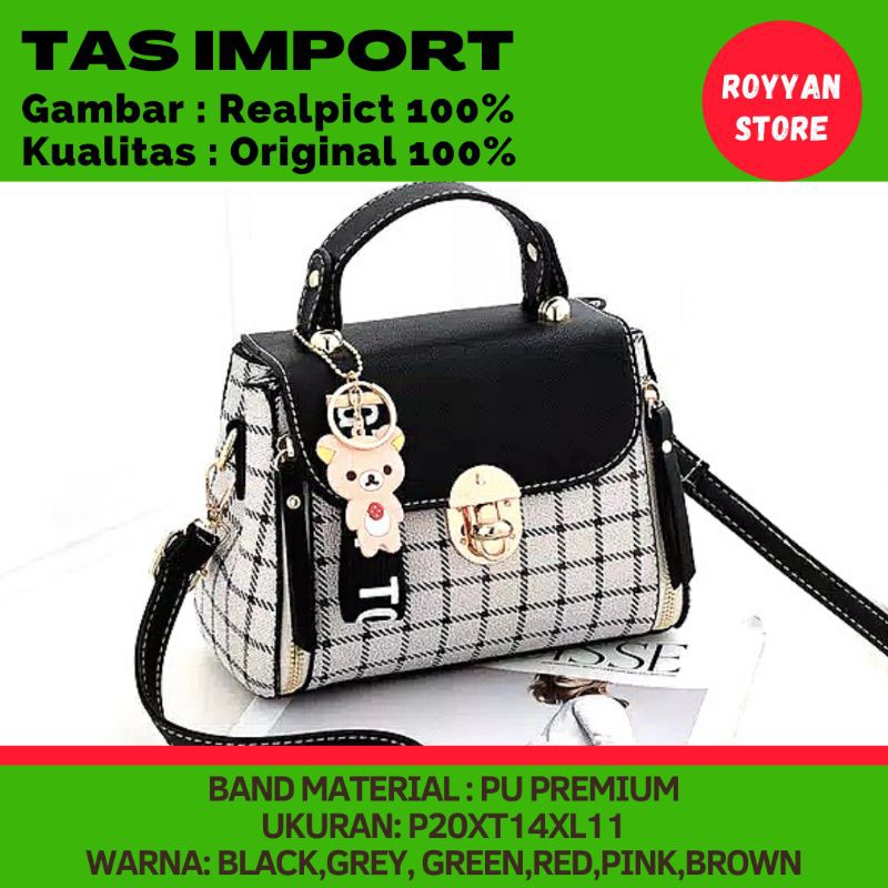 Tas Selempang Wanita Korea Import JENNIE / Tas Croco Selempang Korea / Tas Wanita