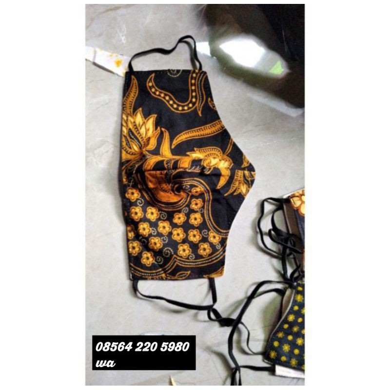 masker batik souvenir masker batik 3 lapis 2 lapis hijab dan cantol