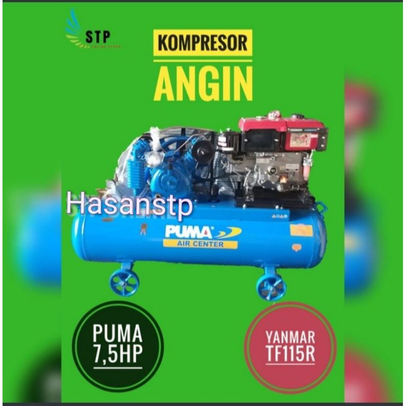kompresor angin 7,5hp puma di kopel TF 115R yanmar